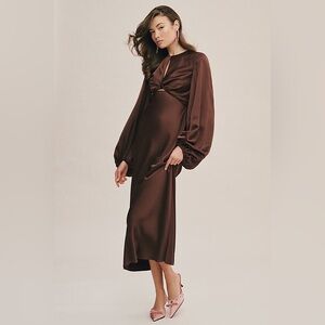 Significant Other Demi Brown Backless Dress